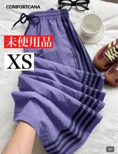 【未使用品】ストライプエラスティックウエスト ルーズカジュアルスポーツパンツ