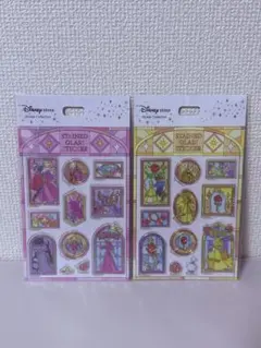 ディズニー　ステンドグラスステッカー