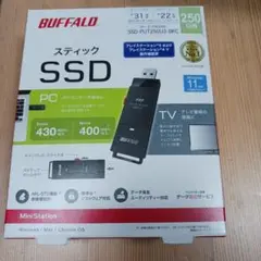 BUFFALO 250GB 外付けSSD SSD-PUT205U3-BKC
