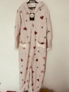 BASICALLY レディースパジャマ ルームウェア ハート (M-L)