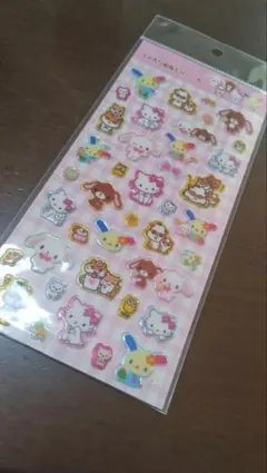 即購入◎サンリオキャラクターズ　ラメ入り樹脂もりシール　正規品