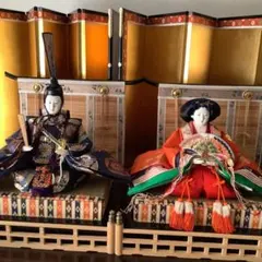 親王飾り　雛人形用 御簾 ひな道具 台座　屏風