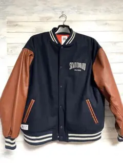 VISION STREET WEAR スカジャン ネイビー/ブラウン