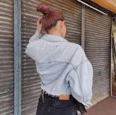ZARA デニムジャケット　ショート丈