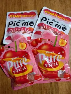 カンロ ピュレグミ タネピュレ＆Pic me 4袋セット
