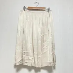 【アンタイトル】フレアスカート 膝丈 アイボリー レディース 日本製 LL 上品