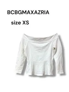 【訳あり】BCBGMAXAZRIAオフショルダー ペプラムカットソー長袖のサムネイル