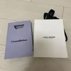 CosmeKitchen ベージュ ショッパー 中型 コスメキッチン】ギフトボックスとショッピングバッグが一体化