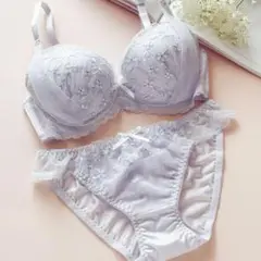 フランデランジェリー　花柄　レース　ブラジャー　ショーツ　セット　C70