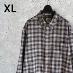 古着　L.L Bean　エルエルビーン　ネルシャツ　グレー　XL チェック柄