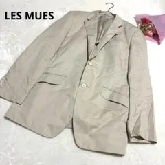 LES MUES ベージュ メンズテーラードジャケット 背抜き フォーマル 無地