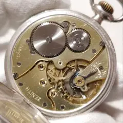 ZENITH　ゼニス　懐中時計　銀無垢　15石　稼働品　やや難ありのサムネイル
