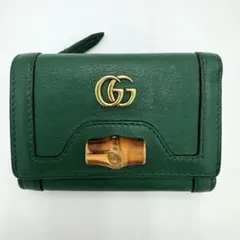 GUCCI 三つ折り財布 ダイアナ バンブー マーモント レザー 緑 | Mercari