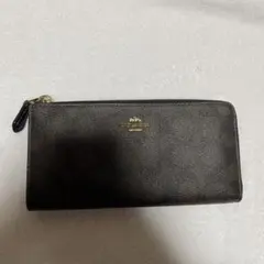 COACH コーチ 長財布 シグネチャー柄／ブラウン