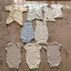 まとめ売り 新品未使用5点、使用済み4点　短肌着 コンビ肌着 ボディスーツ