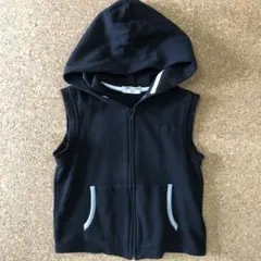 コムサ ベスト パーカー フード有・無2way 黒