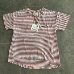 新品　ZARA　キッズ　Tシャツ　スマイル　ボーダー　110cm　116cmのサムネイル