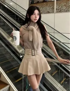 Darich ノースリーブニット＆ボレロ風セットアップ