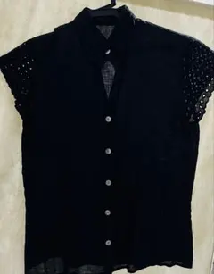 【K.T】【美品】黒い半袖シャツ&スカート　セットアップ