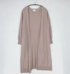 SENSE OF PLACE ピンクベージュ ロングカーディガン Fサイズ