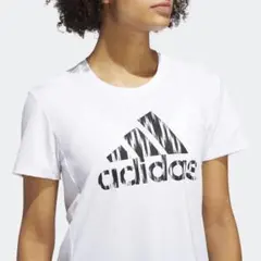 【新品】adidas ロゴプリント Tシャツ ホワイト　GLN60 FL8508