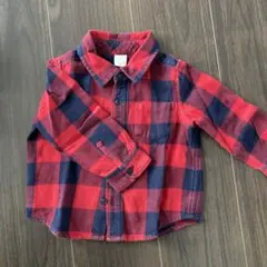 Baby GAP 赤・紺チェック シャツ 18-24ヶ月