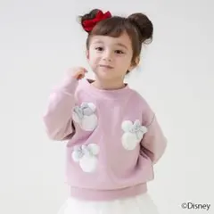 プティマイン　ミニー　ファーアップリケトレーナー　ディズニー　90