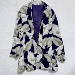 LAUTREAMON フラワープリント テーラードジャケット　M 肩パッドあり