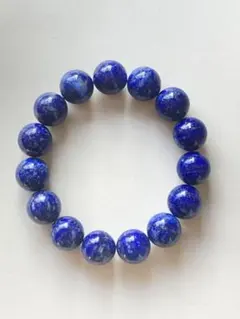 【未使用】天然石 ラピスラズリ ブレスレット 大玉約13,6ｍｍ