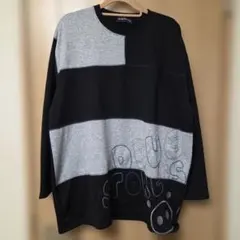 ドラッグストアーズ ニットソー ブラック×グレー