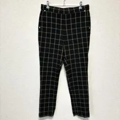 ★ANNE KLEIN アンクライン 【M】チェック柄 テーパードパンツ