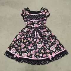 ★激レア★Angelic Prettyいちご柄ガーデンワンピース　チョーカー付き ☆激レア☆Angelic Prettyいちご柄ガーデンワンピース チョーカー付き