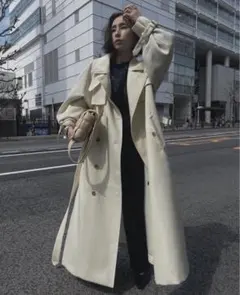 アメリヴィンテージ　ロングコート ホワイト ブラック　S Ameri VINTAGE（ロングコート）のフリマアイテム一覧