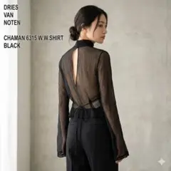 DRIES VAN NOTEN シースルートップス 袖フレア 透け感 長袖のサムネイル