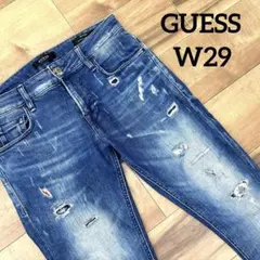 GUESS デニム　MIAMI スーパースキニー　W29 ダメージ加工