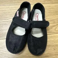 Cienta ラメブラック マジックテープシューズ　28？
