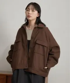 Aunt Marie's ウールライクアウトポケットジャケットコート