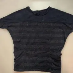 & by P&D ラメボーダー チュニック 38