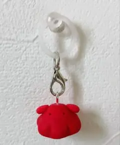 メンダコ（赤）のアンブレラマーカー　傘の目印アクセサリー　ハントメイド
