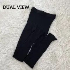 DUAL VIEW　デュアルヴュー　レギンス　スリットリブレギンス　黒