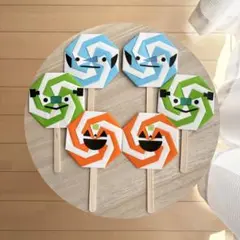 no.5 ／ 折り紙 ハロウィン ペロペロキャンディ カボチャ