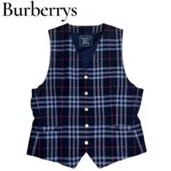 【極美品】Burberrys バーバリー　ベスト　ノバチェック　金ボタン　刻印Mのサムネイル