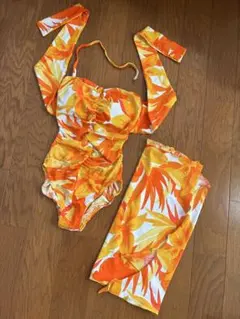 cecile セパレート水着 ビキニ オレンジ 花柄のサムネイル