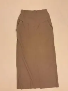 andme【マタニティ】セルフカットリブタイトスカート　Ｌサイズ