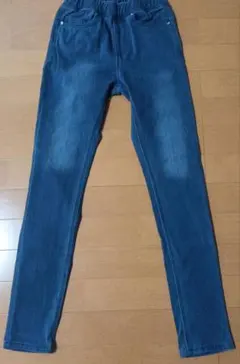 デニム風長ズボン サイズ150 青