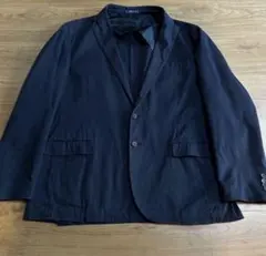 ラルフローレン テーラード ジャケット シングル 無地 ネイビー L