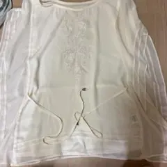 MERCURYDUO 刺繍ブラウス 半袖 アイボリー