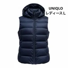 UNIQLO ダウンベスト　フード付き　レディースＬ