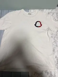 MONCLER ホワイト Tシャツ ロゴ付き - メルカリ