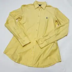 ポロ ラルフローレン KNIT DRESS SHIRT ストライプ 綿 S